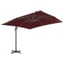 Cantilever Umbrella with Aluminium Pole Bordeaux Red 400x300 cm Image 3