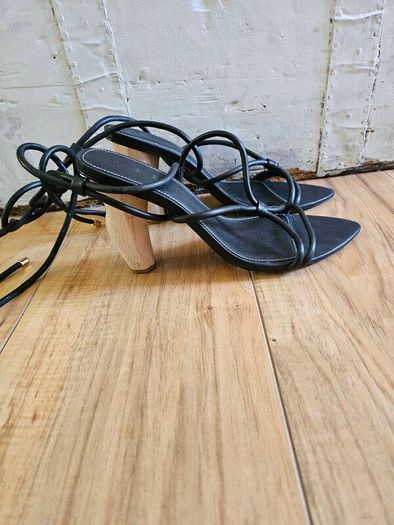 Aje Designer Strappy Wooden Heels