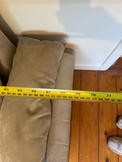 Light grey corner couch