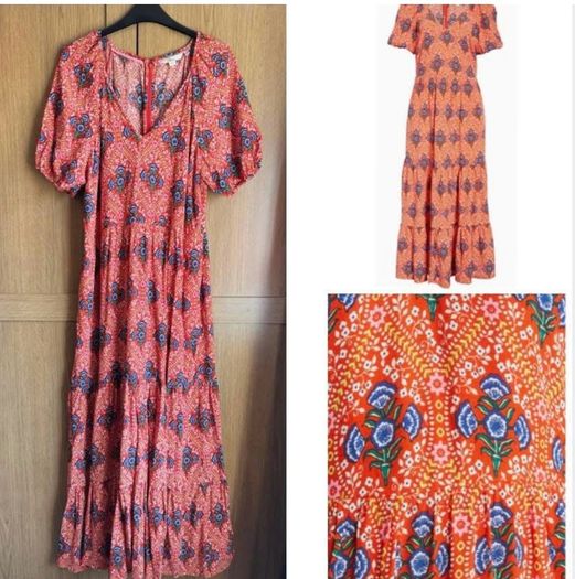 Boden maxi dress chic boho folk print  fabulous