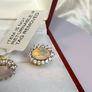 Ethiopian Opal & White Zircon Forest Dew Earring Sterling Silver Image 3