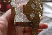 vintage Celtic glass goblets X2