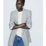 Women's ZARA Light Grey Jacket Size L Image 2