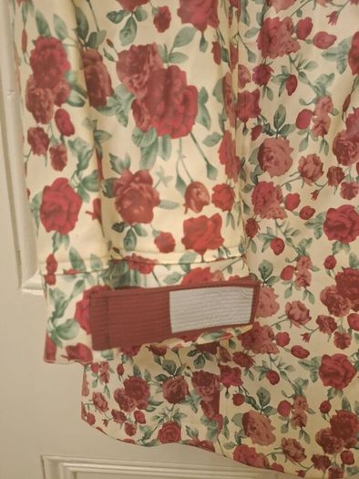 Flower patterned womans raincoat