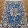 Two Stunning Matching Persian Nain Wool with Silk Hand Knotted Rugs Carpets Image 2