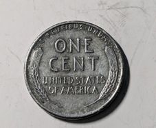 Steel 1 cent USA coin