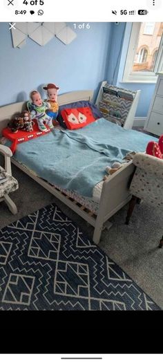 Double cot bed for twins (inc mattresses)