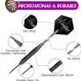 FREE P&P Steel Darts Set, Professional 23g Darts Tip with Non-Slip Stainless Steel Shaft, Poly Flights, PVC Shafts, Dart Sharpener, Rubber Rings, Flight Protecter, with Gift Box Image 5
