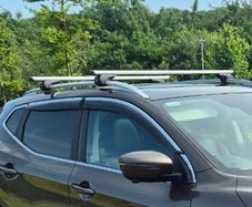 Nordrive Helio Silver Aluminium Roof Bars For Nissan Qashqai 2014 To 2021