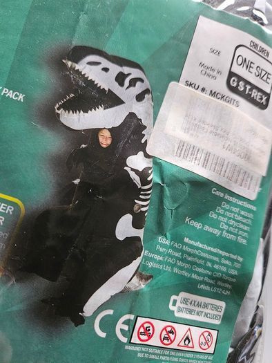 Halloween Inflatable T- Rex Kids Costume