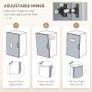 Freestanding Kitchen Cupboard, 4-Door Storage Cabinet Organizer with Adjustable Shelves Grey Image 6