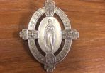 Rare Sterling Silver Lourdes Medal
