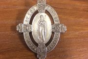 Rare Sterling Silver Lourdes Medal
