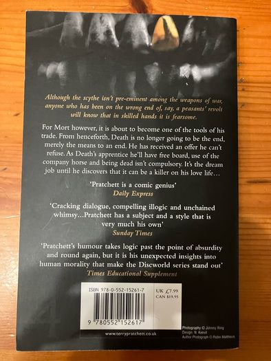 Fantasy book:'Mort' by Terry Pratchett