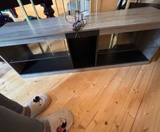 tv stand with lights and usb connection