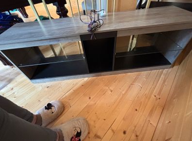 tv stand with lights and usb connection