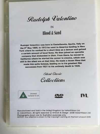 Rudolph Valentino Collection (Silent Movies) [3Movie DVD]
