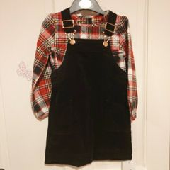 BNWT M&S 2 piece Cotton Corduroy Pinafore girl (2-3 Yrs)