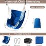 NEW SALE | Hammock Chair Hanging Swing 2 Seat Cushions Included,Strong Webbing Straps and Hooks for Easy Hanging Soft Cotton Weave Hanging Chair Side Pocket Large Tassel Chair Set Comfort Indoor Outdoor Image 3
