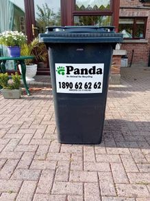 Black wheelie bin