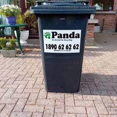 Black wheelie bin