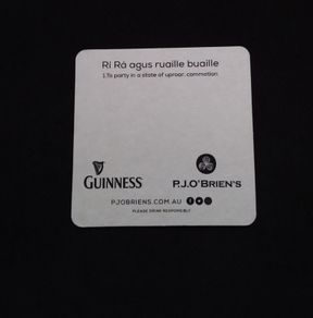P.J. O'Brien's Irish Pub Melbourne - Beer Mats/Coasters