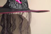 Halloween Witches Hat with Hair