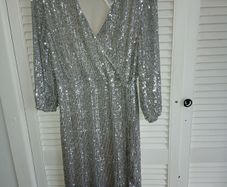 Silver sequin dress BNWT