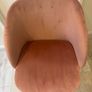 Pinky Velvet Accent Chair with arm rest and Wooden effect Metal Legs Image 6