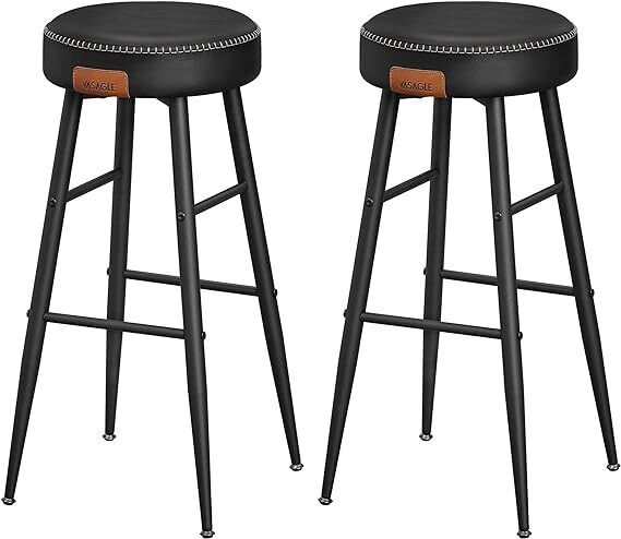 Set of 2 Bar Stools faux leather