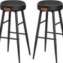 Set of 2 Bar Stools round faux leather Image 6