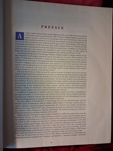 Hilgard's Introduction to Psychology / 1994