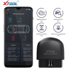 XTOOL AD10 OBD2 Diagnostic Scanner EOBD Bluetooth ELM327 Code Reader Work with Android/Windows With HUD Head Up Display