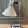 1960's Designed, Chrome & Teak Adjustable Desk Lamp Image 9