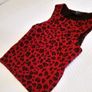 Wine & Black Leopard Print Design Crop Top Image 3