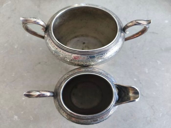 Antique John Rogers Creamer and Sugarbowl
