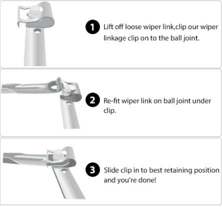 Wiper Linkage Repair Clip