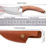 4 Small Kitchen Knives With Sheaths (new). Image 4