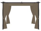 Gazebo with Curtains 3x3 m Taupe Steel
