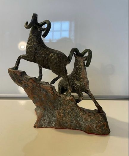 Vintage Bronze Big Horn Rams c1970