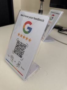 Google Review NFC Stand with QR Code Contactless Review Display for Businesses