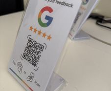 Google Review NFC Stand with QR Code Contactless Review Display for Businesses