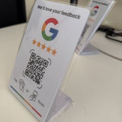 Google Review NFC Stand with QR Code Contactless Review Display for Businesses