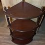 4 Tier Mahogany Corner Whatnot Turn Column Image 2