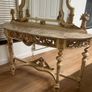 Authentic Italian marble console table and matching mirror Image 2