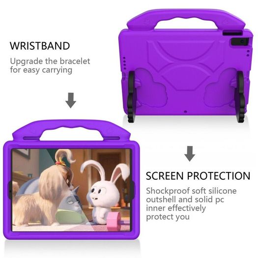 For iPad Air 3 10.5" 2019 Case Kids Friendly Shockproof Tablet Smart Cover EVA Purple - FHT05IPTK3