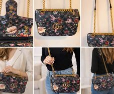 Women's Fashion Handbag - Floral print