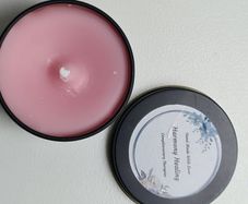 Handmade Harmony Healing Pink Tin Soy Candle