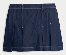 New marks and Spencer's denim pleated mini skirt