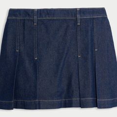New marks and Spencer's denim pleated mini skirt
